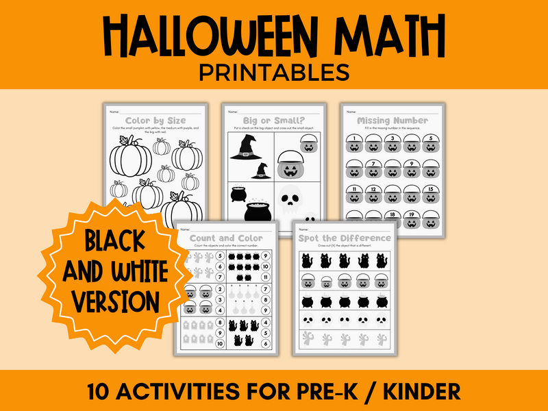 Halloween Math Activities