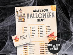 Printable What is your Halloween Name Game