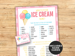 Printable Ice Cream Party Game