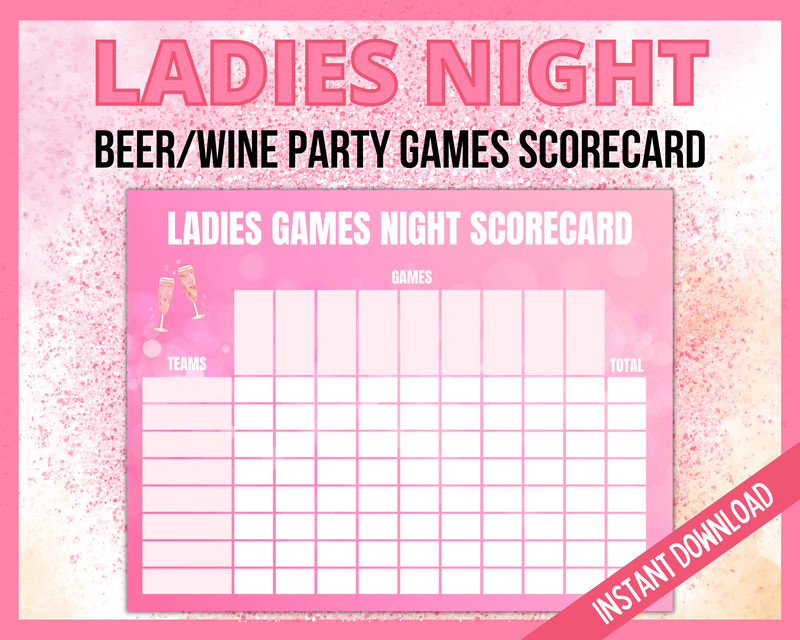 Ladies Games Night Scorecard