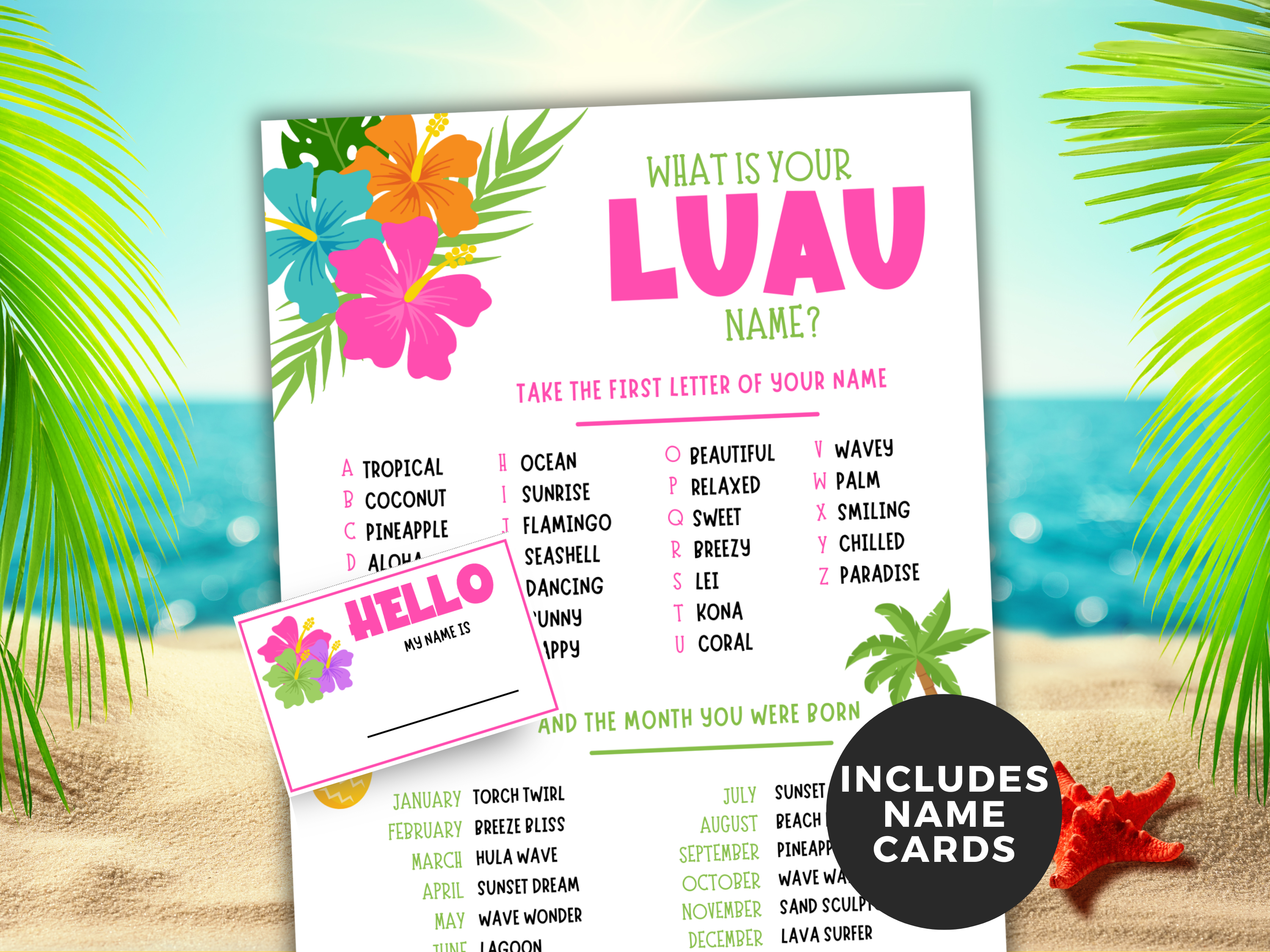 what is your luau name game