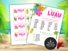 Printable Hawaiian Luau Name game