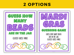 Beads guessing game printable