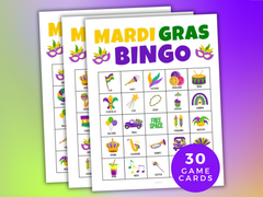 mardi gras bingo game printable