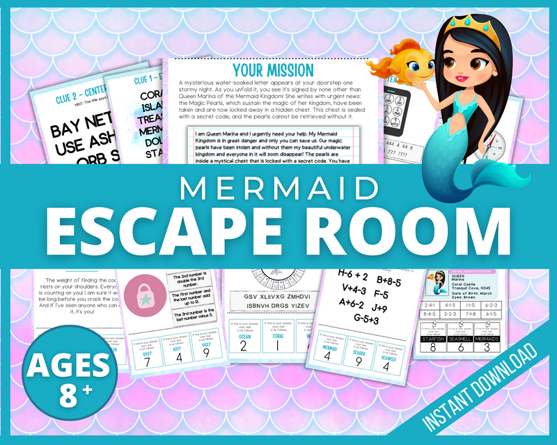 printable mermaid escape room