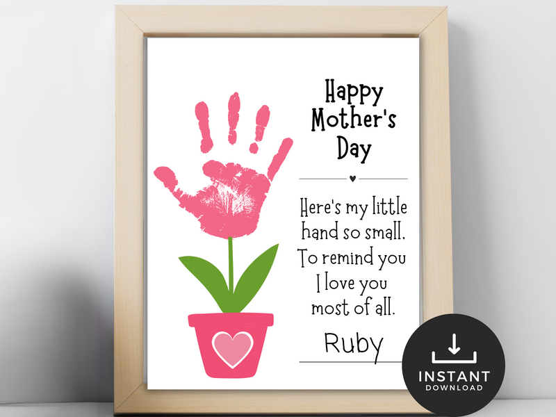 mothers day handprint art