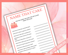 Name the Cake Game