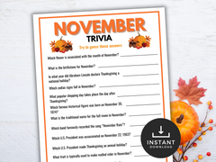 November trivia questions