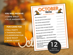 october trivia game