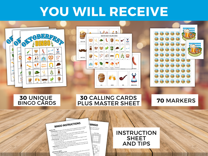 Printable Oktoberfest Bingo Game