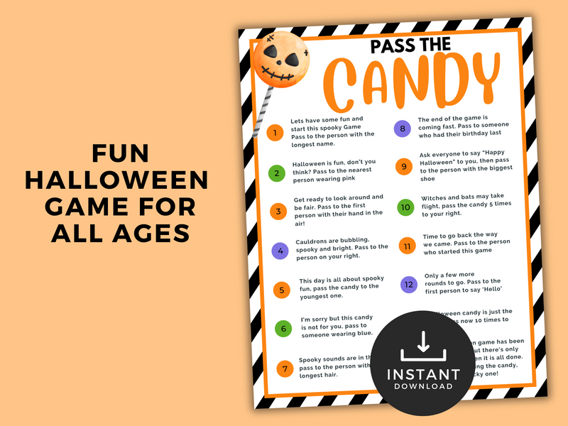 Halloween Pass the Candy Game