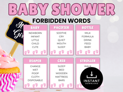 Pink-Themed Baby Shower Forbidden Words