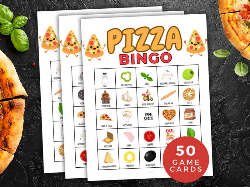 Printable Pizza Party Bingo Game