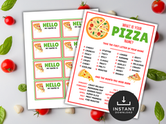 printable pizza party name game