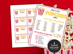 Popcorn themed party game