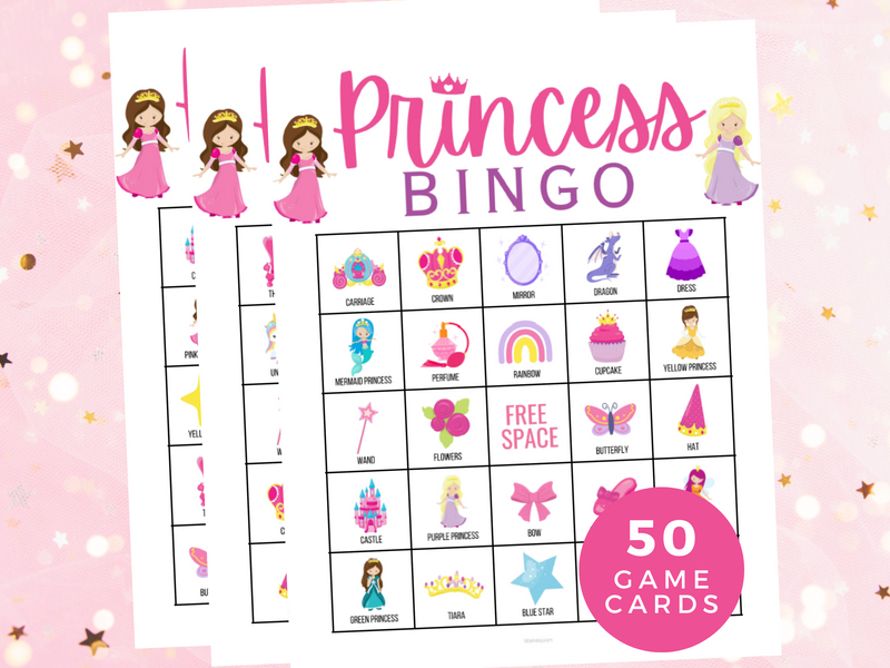 Princess bingo printable game