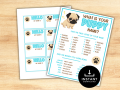 what is your puppy name printable game