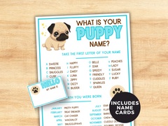 Whats your puppy name game