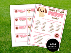 printable whats your puppy name game