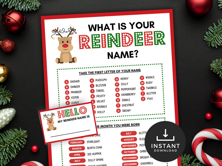 What Is Your Reindeer Name 