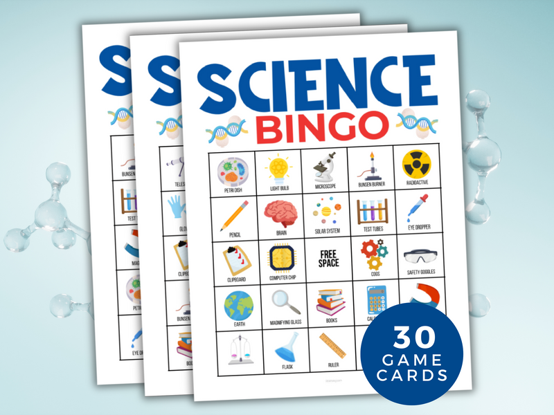 Science Bingo Printable Game