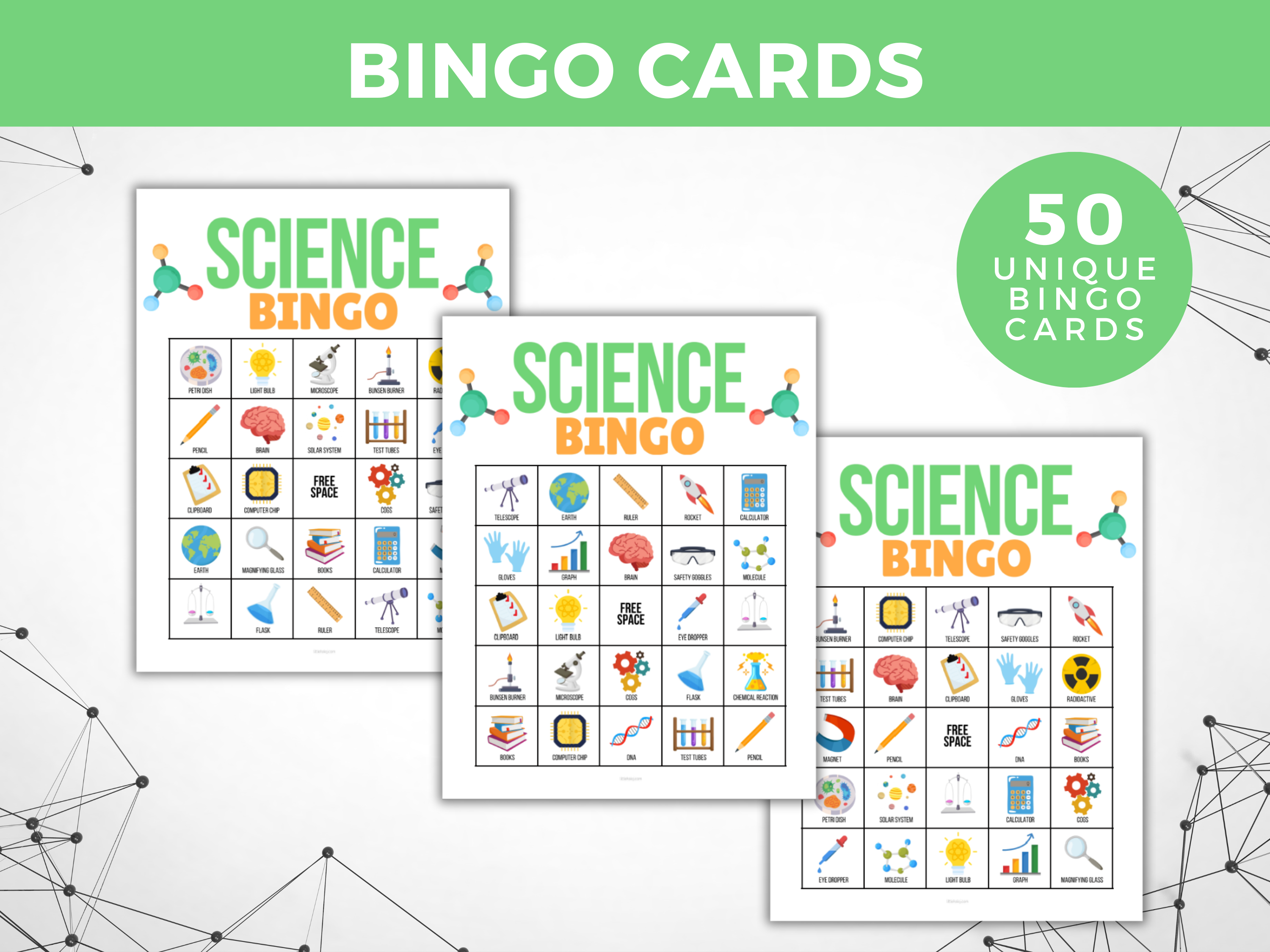 Science Bingo Examples Science Bingo | LittleHaloJ