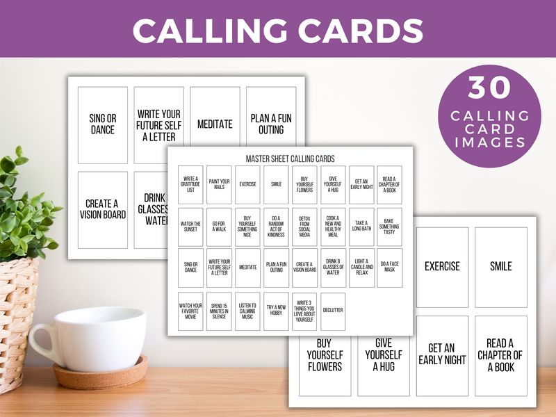 printable self care bingo game