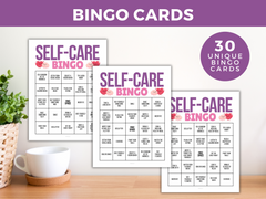 printable self care bingo game