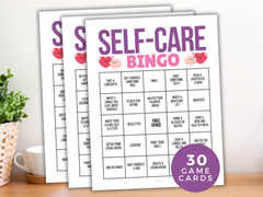 printable self care bingo game