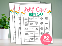 printable self care bingo game