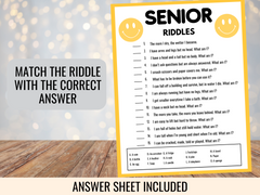 Senior Riddles Printable Game