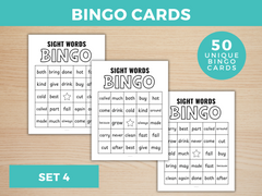 printable sight words bingo game