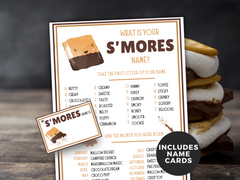 Whats your Smores Name Game