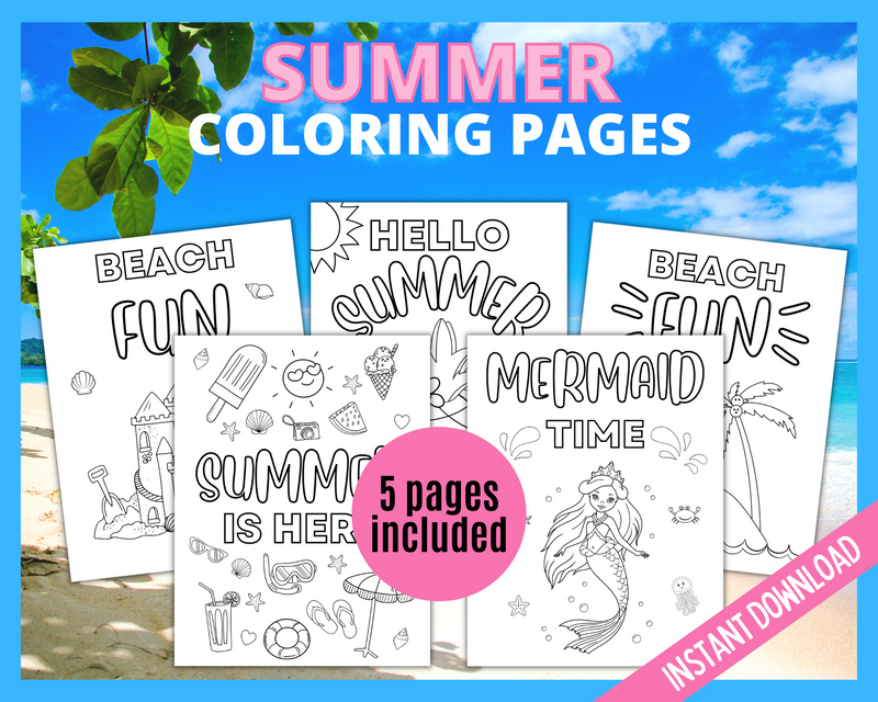 Summer Printable coloring pages