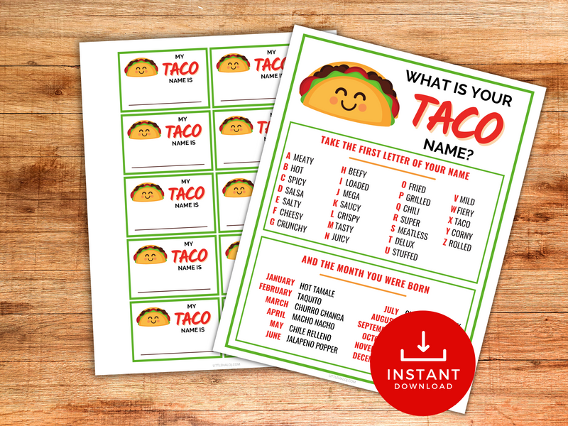 whats your taco name game