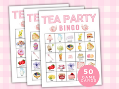 printable tea party bingo game