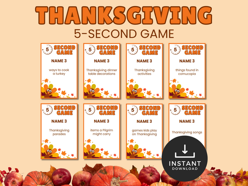 Thanksgiving 5 second game