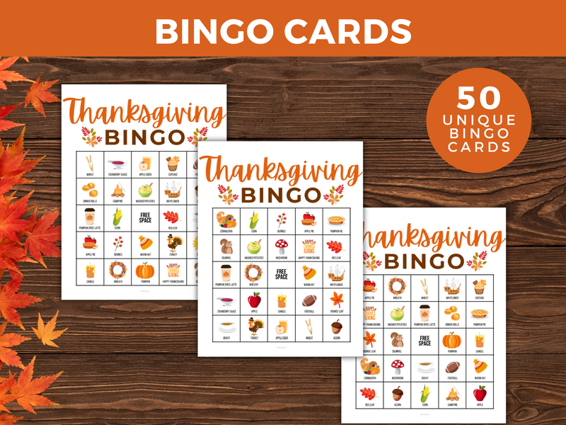 printable thanksgiving bingo game