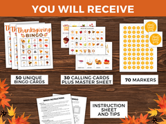 printable thanksgiving bingo game