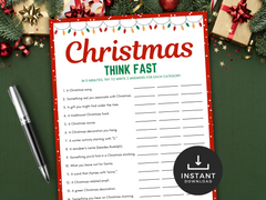 printable christmas think fast game