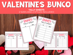 Valentines Party Bunco Game Pack