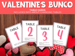 Valentines Party Bunco Game Pack