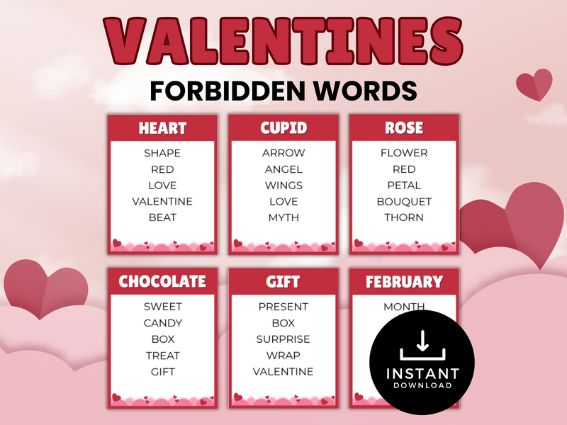 Valentines Forbidden Words
