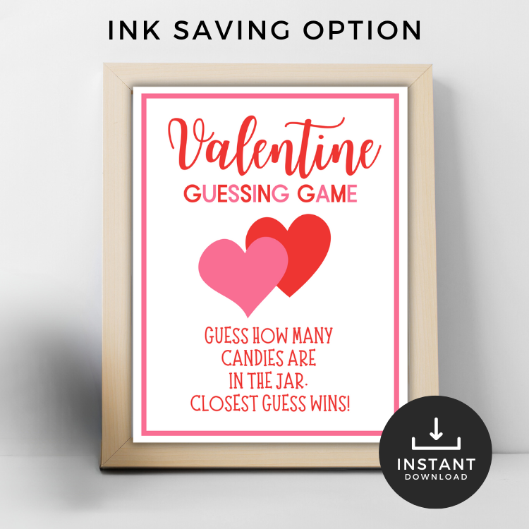 Printable Valentines Guessing Game