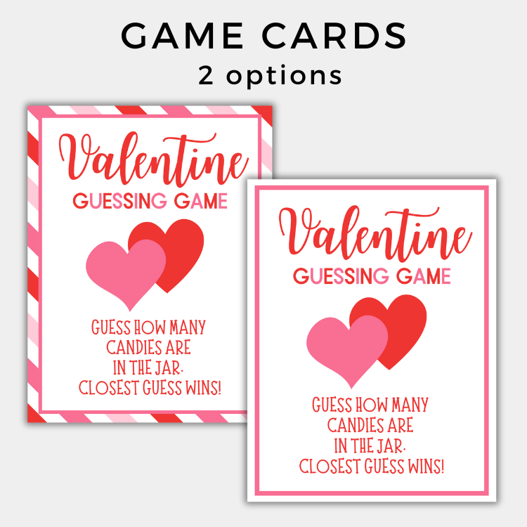 Printable Valentines Guessing Game