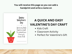 Printable Valentines Day Handprint Craft