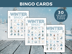 Winter Bingo Game 30 Cards