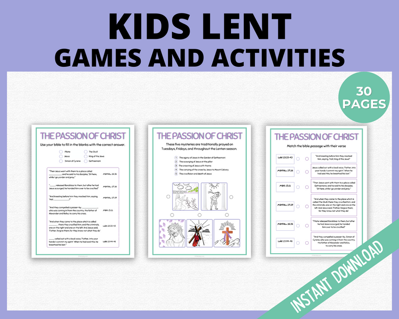 Printable Passion of Christ Kids Activities
