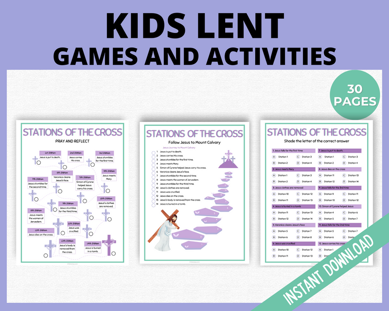 Printable Stations of the Cross Lent Activities