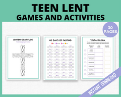 Printable Lent Activities for teens and older kids